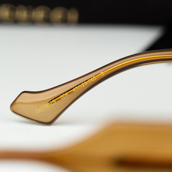 Gucci Women Sunglasses Brown Crystal Green Gradient Butterfly GG1552S 004 NEW main image 7